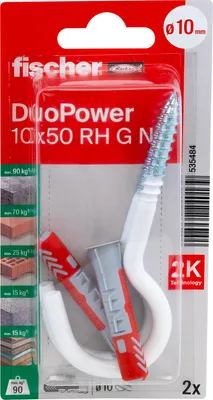 Produktbild von fischer Allzweckdübel DuoPower 10 x 50 RH G N, 2 Stück