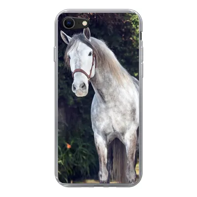 Produktbild von MuchoWow® Handyhülle Schutzhülle Hülle für iPhone 8 Pferd - Halfter - Natur Silikon Softcase Handy Hülle - Schutzhaube