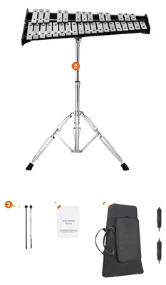 Obrázek produktu pro Glockenspiel, 32 tónů, přenosný design, s podstavcem, bez podložky