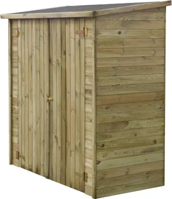 Image de ABRI JARDIN BOIS ADOSSABLE LIPKI - 1.79 X 0.90 X 1.78/1.87 m