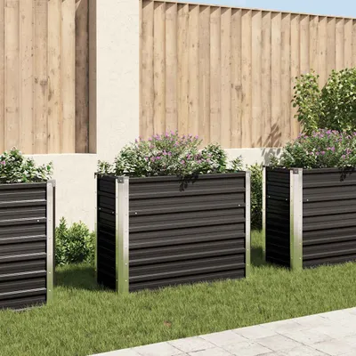 Produktbild von vidaXL Garten-Hochbeet Anthrazit 100 x 40 x 77 cm Verzinkter Stahl