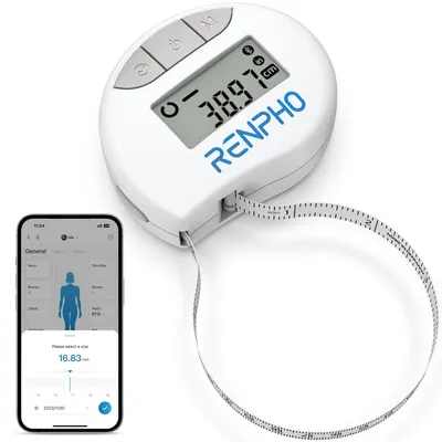 Produktbild von RENPHO Maßband Körper Smart Körpermassband, Intelligentes Maßband, 71x58 mm, Wei
