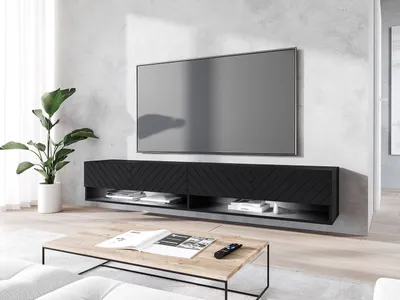 Obrázok produktu pre TV stolík s LED RGB osvetlením 180 cm WILLA A - čierny grafit 1