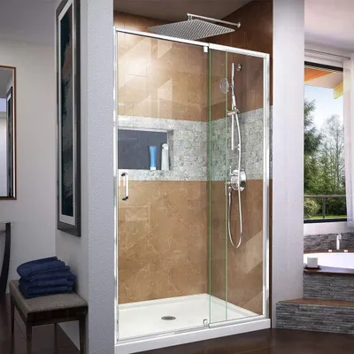Produktbild von Ultradunne Regenduschekopf 40 x 40 cm quadratisch - Einbau Edelstahl - Regenwasserfall Regendusche - 342 Anti-Kalk-Sprühdüsen.