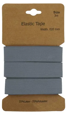 Gummiband 3 m x 20 mm elastisches Band Wäscheband Nähzubehör