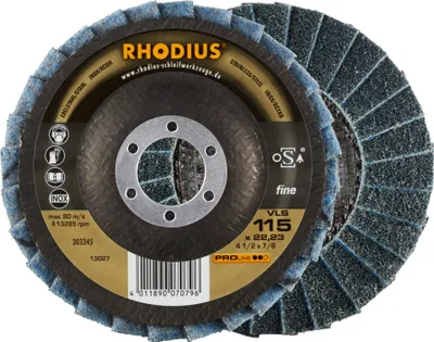 Produktbild von Rhodius Schleifscheibe VLS 115x22,23mm Fine (fein) Edelstahl Proline - 303345