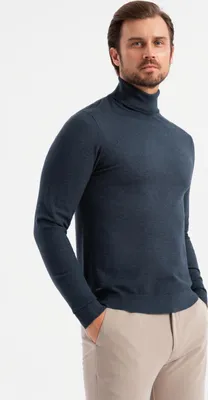 Obrázek produktu pro Ombre Clothing Pánský rolák Bina navy XXL