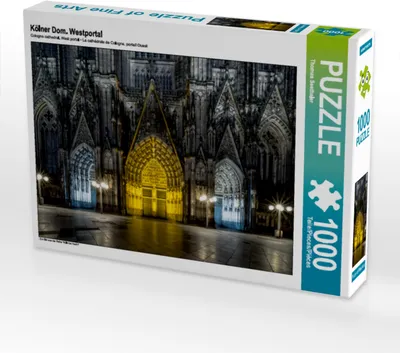 Produktbild von CALVENDO Puzzle Kölner Dom. Westportal 1000 Teile Puzzle quer | 1000 Teile Lege-Größe 64x48cm Foto-Puzzle für glückliche Stunden