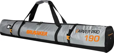 Produktbild von BRUBAKER CarverTec Pro Skisack 190 cm für 1 Paar Ski und Stöcke - Silber Orange