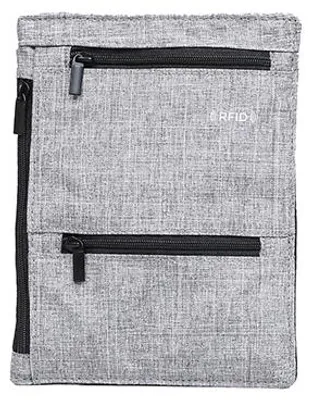 Produktbild von Traveller Serie Tasche grau mit RFID-Schutz, Hauptfach und Reißverschlusstaschen