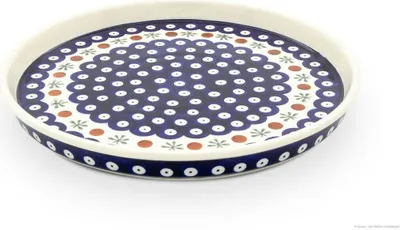 Produktbild von Original Bunzlauer Keramik Essteller Ø 24,5 cm flach mit 2,5 cm hohem Rand im Design 41
