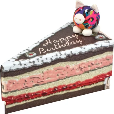 Produktbild von HERGO Geschenkschachtel Tortenstück "Happy Birthday"