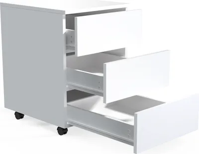 Immagine prodotto di Contenitori a rulli | Contenitori laterali con cassetti | Dimensioni ca. H. 55 x W. 39 x D. 45 cm | Contenitore per ufficio - Dalosa 3 cassetti