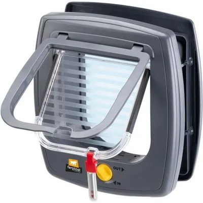 Produktbild von FERPLAST Swing 5 grau - Hunde- und Katzentür - 22,5 x 9,6 x 25,2cm
