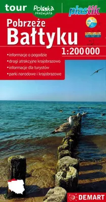 Produktbild von Ostseeküste 1:200.000. Laminierte Touristenkarte. Demart