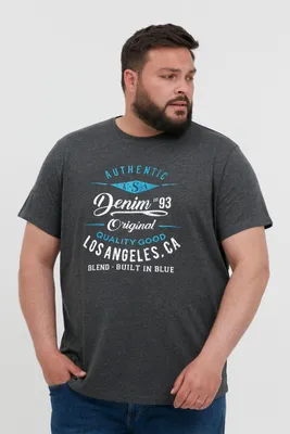 Produktbild von BLEND BHDoppler BT Doppler Shirt Herren Big & Tall mit Print T-Shirt mit Aufdruck Große Größen bis 6xl aus 100% Baumwolle