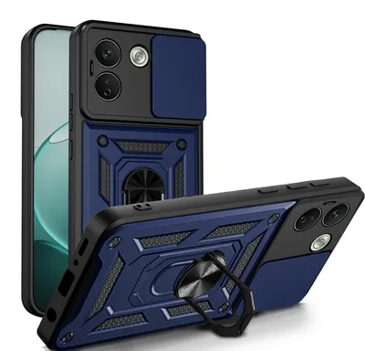 Produktbild von Outdoor Hülle für Xiaomi Redmi Note 17 Pro Max 5G Handyhülle mit Kameraschutz & Ringhalter Blau