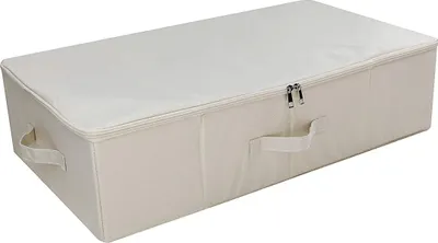 Produktbild von Set aus 2 Unterbett Schuhaufbewahrungsboxen mit Reißverschluss - Aufbewahrungsboxen für Decken Kleidung - Faltbar Waschbar - Dunkelgrau