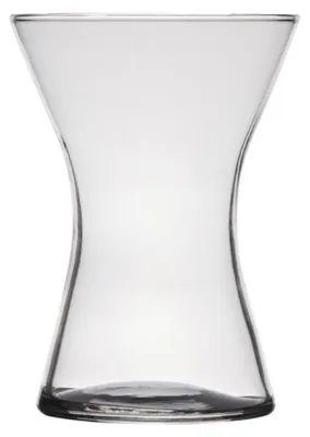 Produktbild von Spitz zulaufende Blumenvase - transparent - Glas - 14 x 20 cm