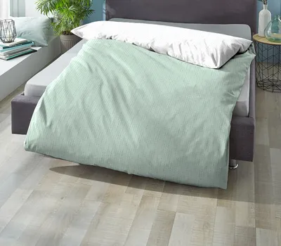 Produktbild von biberna 0636047 Mako-Satin Bettwäsche PUNKTE - MIX & MATCH color: mint, size: 1x 155x200 cm