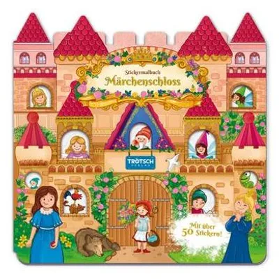 Image de TRÖTSCH - Livre de coloriage, livre de motifs pour broderie, château de contes de fées | À partir de 4 ans