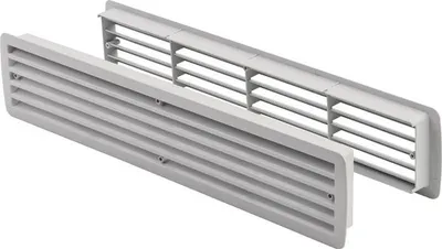 Obrázek produktu pro Koupelnové větrání 9020 G, délka 457 mm, šířka 92 mm, plast, světle šedá, zaoblené rohy