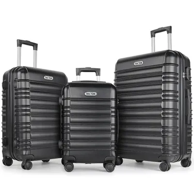 Produktbild von Kofferset Reisekoffer 4 Zwillingsrollen Hartschale Trolley Koffer, 4 Rollen, Trolley Handgepäck Große Kapazität mit Zahlenschloss