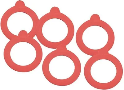 Immagine prodotto di Leifheit 3215 Set da 6 Guarnizioni di Ricambio per Vasetti con Gancio 52 x 80 mm Rosso