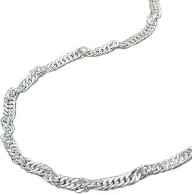 Produktbild von Fußkette 2mm Singapur diamantiert Silber 925 27cm silber 2mm