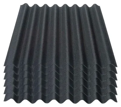 Produktbild von Onduline Easyline Dachplatte Wandplatte Bitumenwellplatten Wellplatte 6x0,76m²  - schwarz