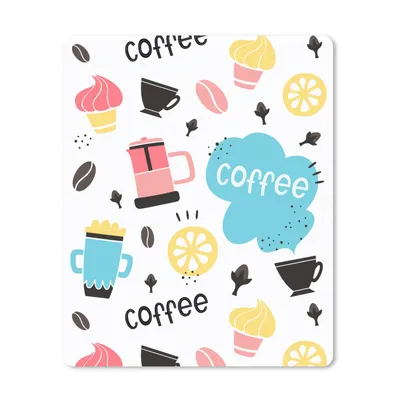 Produktbild von MuchoWow® Mauspad Mousepad Patronen - Kaffeebohnen - Eiscreme 30x40 cm - Mousepads - Maus Mat - Pad - Mausunterlage - Mausmatten