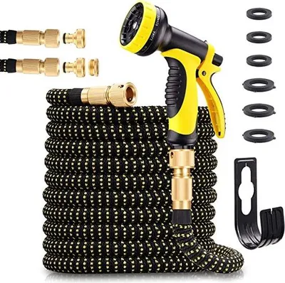 Produktbild von Gartenschlauch 30m, flexibel, 3-fach ausziehbar, aus 3-lagigem Latex, druckbeständig