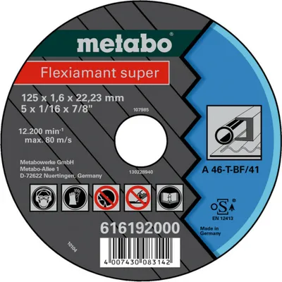 Immagine prodotto di Metabo Flexiarapid super 125x1,6x22,23 acciaio, 616192000