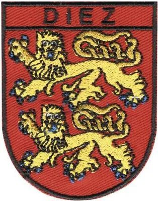 Produktbild von AUFNÄHER Patches Applikation - Wappen Diez - 00363 Gr. ca. 5,5 x 7 cm
