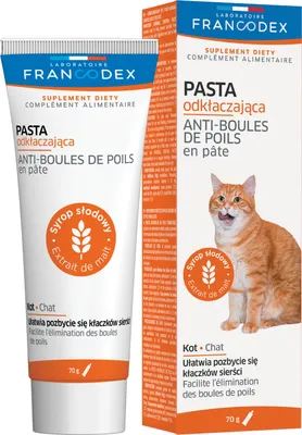 Zdjęcie produktu dla FRANCODEX Pasta przeciw kulom włosowym dla kotów - 70g