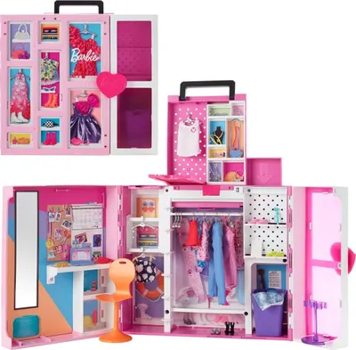Produktbild von Mattel HBV28 - Barbie - Traumkleiderschrank – der perfekte Ort für Styling und Mode-Abenteuer! (ohne Puppe)