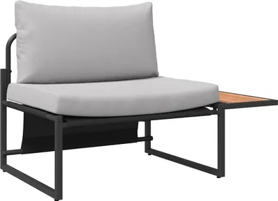 Immagine prodotto di vidaXL Set di divani da giardino, 2 pezzi, grigio chiaro, acciaio