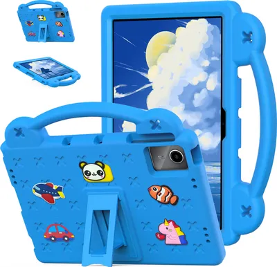 Obrázek produktu pro Ochranné pouzdro pro Lenovo Tab M11 / Tab K11 11" 2024, roztomilé dětské pouzdro, odolné proti nárazům s držadlem a stojánkem Modrý