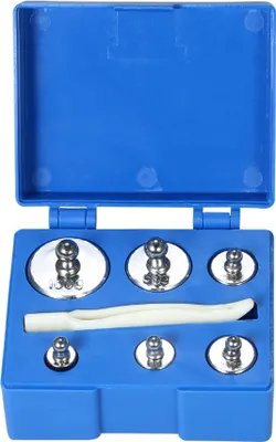 Obrázok produktu pre 6pcs Weight 5g 10g 2x20g 50g 100g Grams Precision Calibration Weights Kit Set Total 200g with Tweezer for Balance Scale