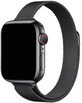 Produktbild von Stravo Slim Milanaise-Armband – Passend für Apple Watch 49/46/45/44/42 mm (Serie 11–1, SE 1–3, Ultra 1–3) – Magnetverschluss – Schwarz