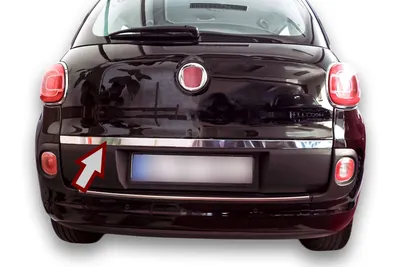 Image de BARRE DE ROUE DE Coffre CENTRALE EN CHROME INOX pour FIAT 500L | année à partir de 2012> | BARRE ARRIÈRE