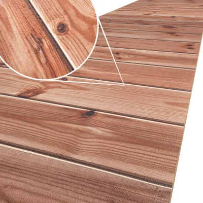Produktbild von Küchenläufer ATLANTA Läufer Flurläufer Teppichläufer Holzdiele Natur 48x100cm
