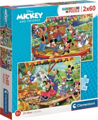Immagine prodotto di Puzzle Super Color da 60 pezzi: Topolino e i suoi amici - Clementoni