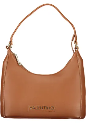 Produktbild von Nachhaltige braune Damenhandtasche mit Schultergurt und Kontrastdetails