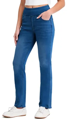 Imagen del producto de ZIRUU - Pantalones tipo leggings ajustados para mujer, corte bootcut, cintura alta, con 4 bolsillos