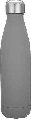 Produktbild von Graue Thermosflasche aus Edelstahl – Isolier-Trinkflasche mit Vakuumisolierung | Auslaufsicher, BPA-frei & ideal für Büro, Sport & Reisen