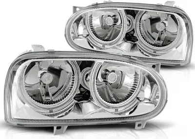 Produktbild von Design Angel Eyes Scheinwerfer passend für VW Golf 3 91-97 chrom