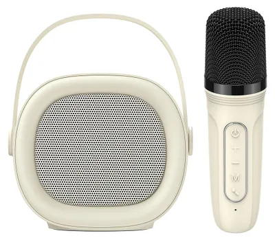 Obrázok produktu pre Havit - Bezdrôtový reproduktor s mikrofónom, USB‑C, Bluetooth 5.3, TF, AUX, 1200mAh - béžový