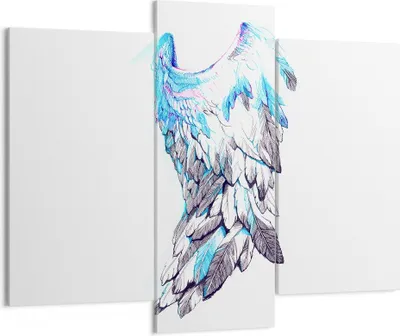 Produktbild von Bild auf Leinwand - Leinwandbild - Flügel Federn Perfektion Reinheit - 130x100cm - Wand Bild - Wanddeko - Leinwanddruck - Bilder - Kunstdruck - Leinwand bilder - Wandkunst - CB130x100-3099