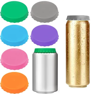 Silikondeckel 6er-Pack für Getränkedosen, auslaufsicher